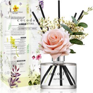 NIB Cocodor APRIL BREEZE Floral Vase & Reed DIFFUSER SET * gift idea in package